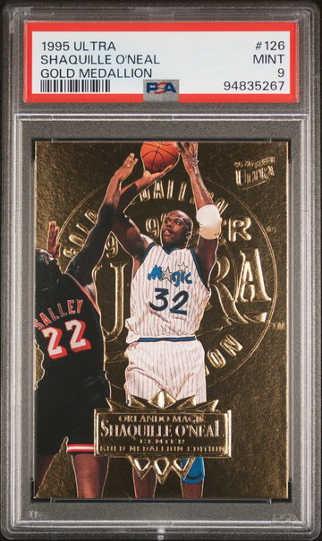 1995 SHAQUILLE O'NEAL ULTRA GOLD MEDALLION #126 PSA 9 BK.A1.56