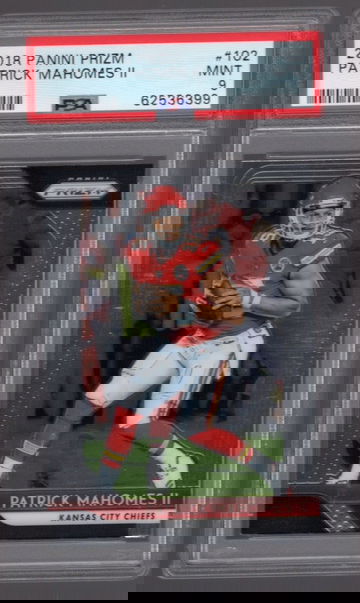 2018 Prizm Patrick Mahomes #102 PSA 9 Chiefs 2nd Year