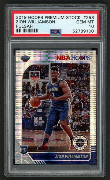2019 Zion Williamson Panini Hoops Premium Stock Pulsar Rookie PSA 10