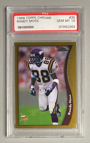 1998 Topps Chrome Randy Moss #35 Rookie RC PSA 10 GEM MINT