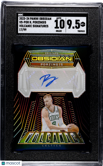 2023 Panini Obsidian Kristaps Porzingis #VS-POR Volcanic Sigs. SGC 9.5 Auto 10