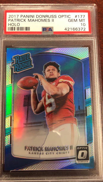Patrick mahomes 2017 optic holo PSA 10