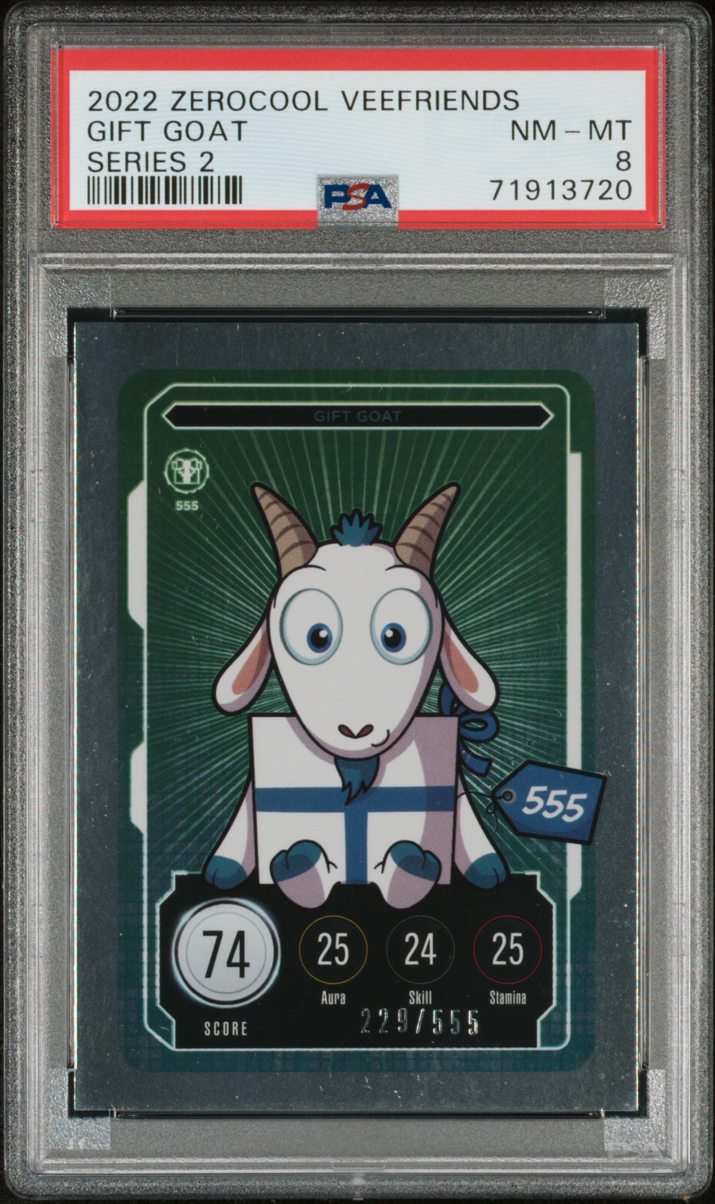 Gift Goat 2022 Zerocool Veefriends Series 2 Series 2 229/555 PSA 8