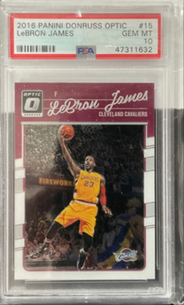 2016 Panini Donruss Optic Lebron James #15 PSA 10