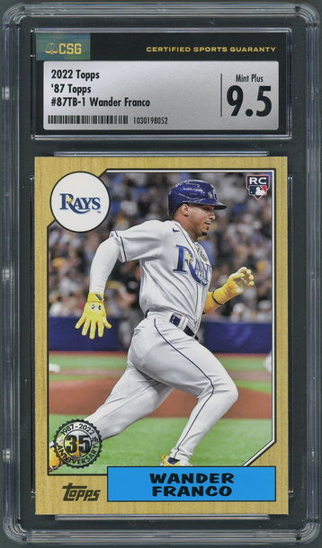 2022 Topps Series 2 Wander Franco RC 87' 35th Anniversary CSG Mint+ 9.5