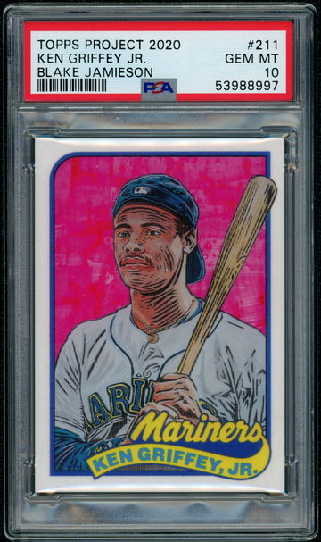2020 KEN GRIFFEY Jr.   - Topps Project 20 (Blake Jamieson)  # 211  -  PSA 10  Gem Mint