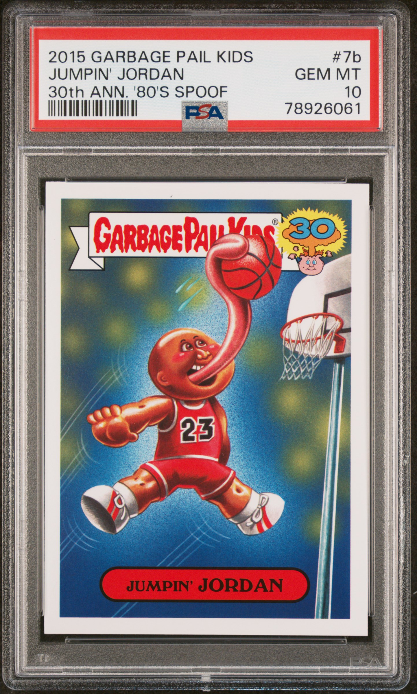 Jumpin' (Michael) Jordan 2015 Topps Garbage Pail Kids Spoof #7b PSA 10