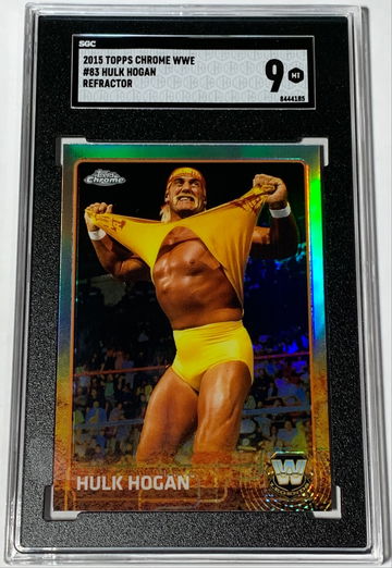 2015 Topps Chrome WWE Hulk Hogan Refractor #83 SGC 9 Mint Pop 3 PSA Comp