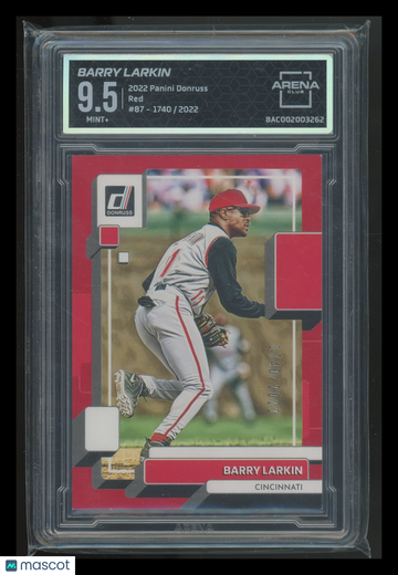 2022 Panini Donruss Red Barry Larkin #87 1740/2022 Arena Club 9.5