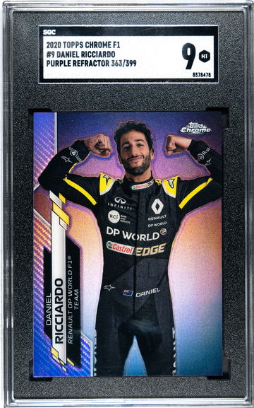 2020 Topps Chrome Formula 1 Daniel Ricciardo Purple Refractor SHIPPED FROM CANADA UPS 5-7 DAYS