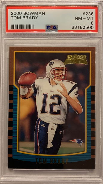 2000 Bowman Tom Brady PSA 8