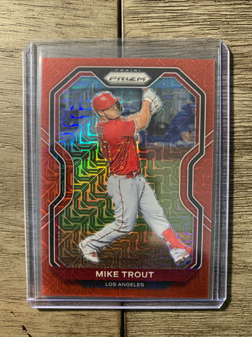 2021 Panini Prizm Mike Trout  Red “Mojo” Refractor (108/149)