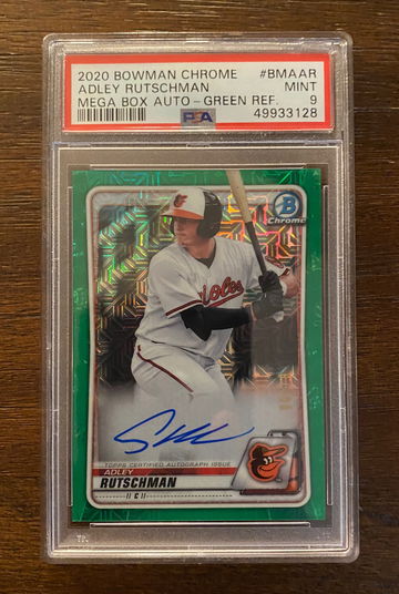2020 Bowman Chrome Adley Rutschman Mega Box Auto Green Refractor 67/99