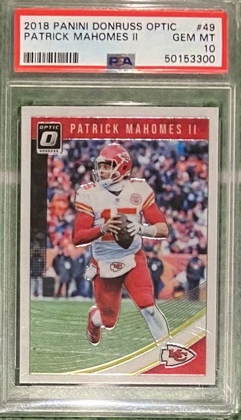 Patrick Mahomes 2018 Optic PSA 10