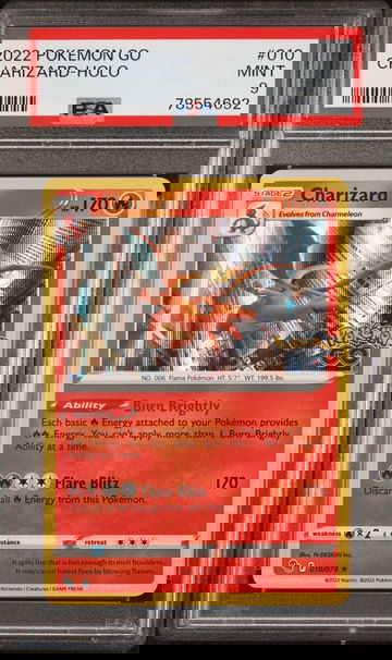 Pokemon PSA 9 2022 Pokemon Go Charizard Holo 010