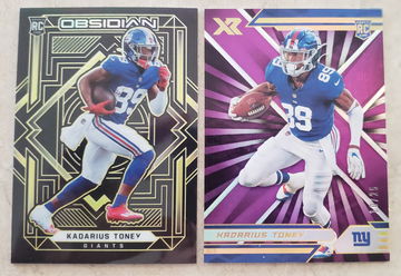 Kadarius Toney RC LOT 2021 Obsidian Yellow /25 & XR Purple /25