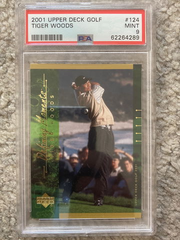 2001 Upper Deck UD Tiger Woods Rookie RC PSA Mint 9