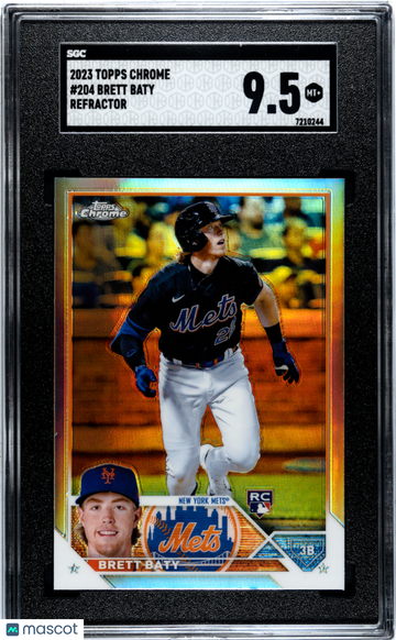 2023 Topps Chrome Brett Baty #204 Refractor SGC 9.5