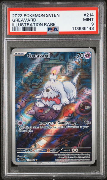 2023 Pokemon Scarlet and Violet Illustration Rare Greavard #214 PSA 9
