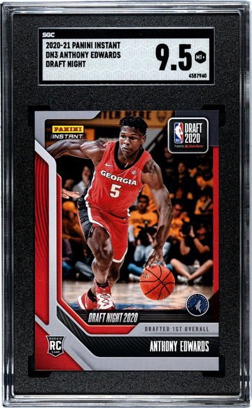 2020-21 Panini Instant #DN3 Anthony Edwards Draft Night 1 SGC 9.5