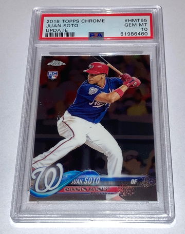 2018 Topps Chrome Update Juan Soto RC PSA 10 Gem Mint