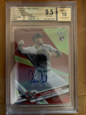 Aaron Judge 2017 Topps Chrome Update Auto Red /25