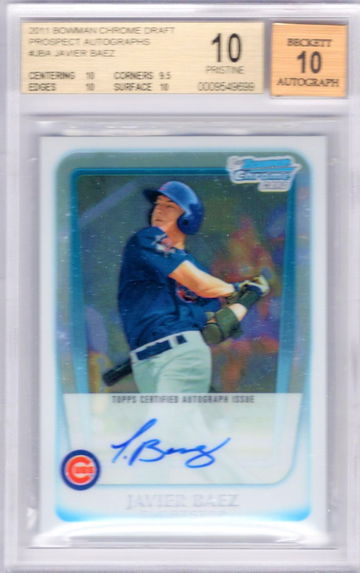 2011 Bowman Chrome Javier Baez dime. Low pop!