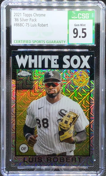 2021 Topps #86BC-75 Luis Robert Silver Pack Insert CSG 9.5 Gem Mint No Subs