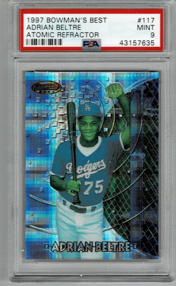 1997 BOWMANS BEST ADRIAN BELTRE ATOMIC REFRACTOR PSA 9 MINT RC