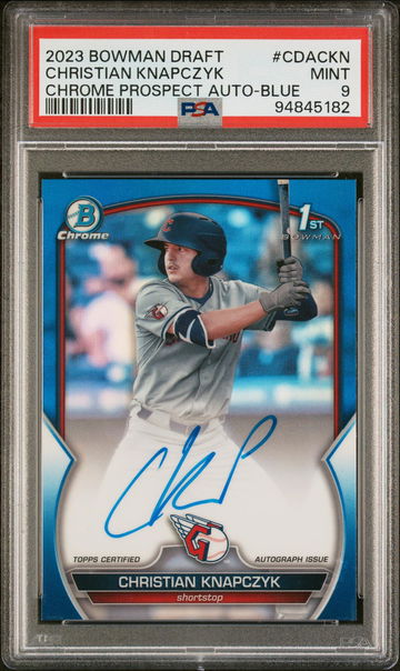 2023 Bowman Draft Auto Blue Christian Knapczyk #CDA-CKN /150 PSA 9
