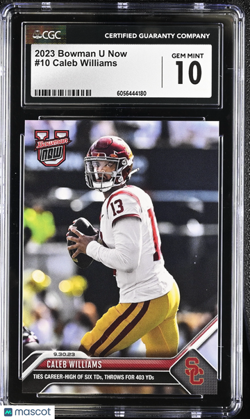 2023 Bowman U Now Caleb Williams #10 CGC 10
