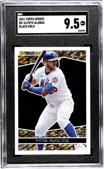 2021 Topps Update #BG-14 Pete Alonso Black Gold SGC 9.5