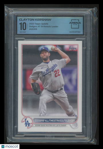 2022 Topps Update Clayton Kershaw #US309 Arena Club 10
