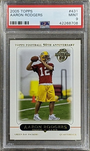 2005 Topps #431 Aaron Rodgers RC PSA 9