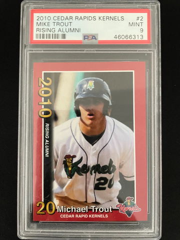 2010 Cedar Rapids Rising Alumni Mike Trout #2 PSA 9
