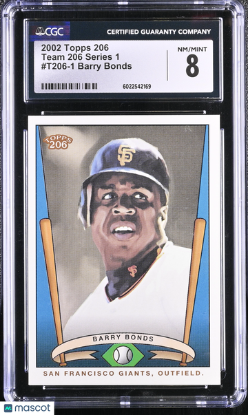 2002 Topps 206 Barry Bonds #T206-1 Team 206 Series 1 CGC 8