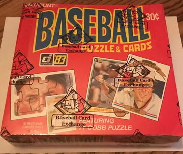 1983 DONRUSS MLB BASEBALL WAX BOX BBCE AUTHENTICATED Sealed GWYNN, BOGGS RC 36 Packs