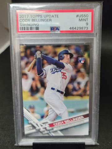 2017 Topps Update Cody Bellinger Swinging PSA 9