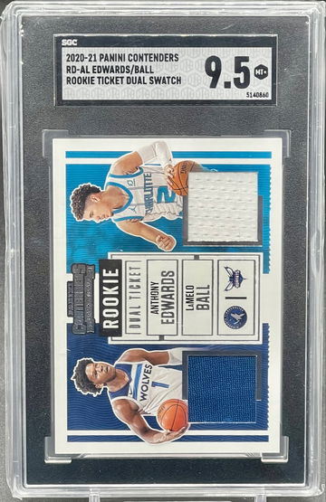2020-21 Panini Contenders Anthony Edwards / LaMello Ball Rookie RC Dual MINT