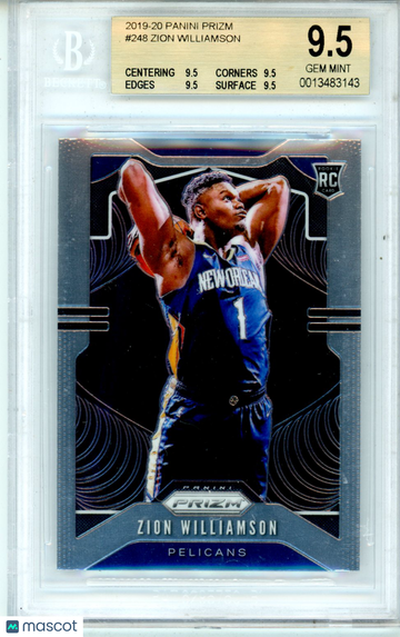 2019 Panini Prizm Zion Williamson #248 Rookie BGS 9.5