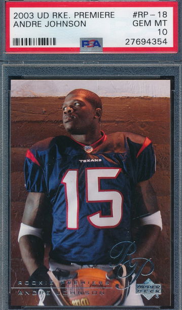 2003 Upper Deck Rookie Premiers RC PSA 10 GEM MT 4354 
