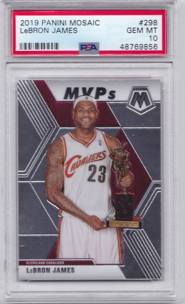 2019 LeBron James Mosaic MVPs PSA 10
