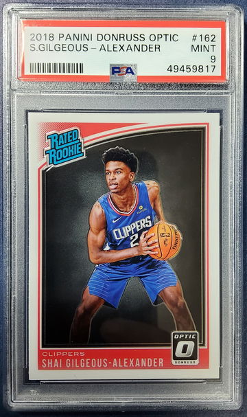 Shai gilgeous alexander 2018 optic rookie mint 9