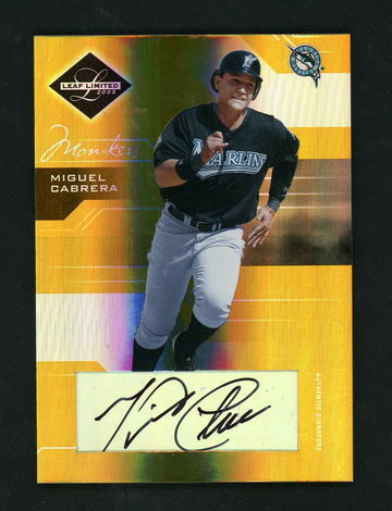 2005 Leaf Limited Monikers Miguel Cabrera #10 Auto /25
