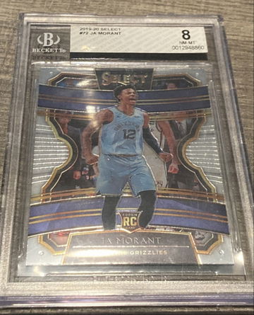 2019-20 Panini Select Concourse Ja Morant #72 BGS 8 Rookie RC