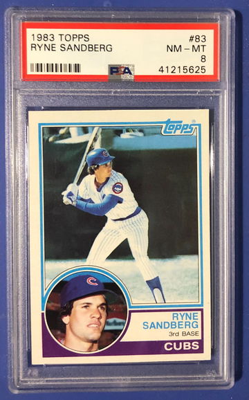 1983 Topps #83 Ryne Sandberg PSA 8 rookie
