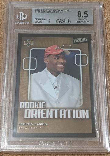 2003-04 Upper Deck Victory LeBron James Rookie Orientation BGS 8.5 Cavaliers RC 