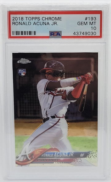 2018 Topps Chrome Ronald Acuna Jr. #193 GEM MT PSA 10