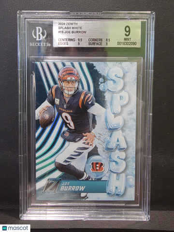 2024 Zenith Splash White Joe Burrow #15 BGS 9