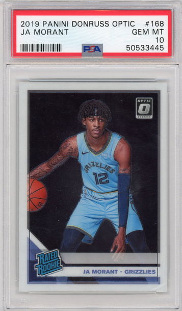 Ja Morant RC 2019 Panini Donruss Optic PSA 10 #168